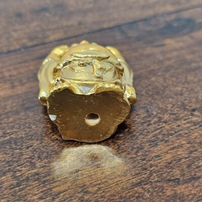 Gold Resin Laughing Buddha Figurine with Raised Arms - product image 1
